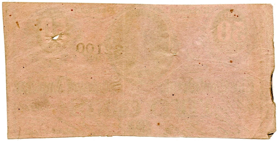 1864 50C Richmond, VA Confederate Note T-72 - Image 2 of 2
