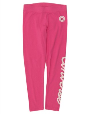 Converse Mädchen Chuck Taylor Grafik Leggings 12-13 Jahre Large rosa Baumwolle DE14
