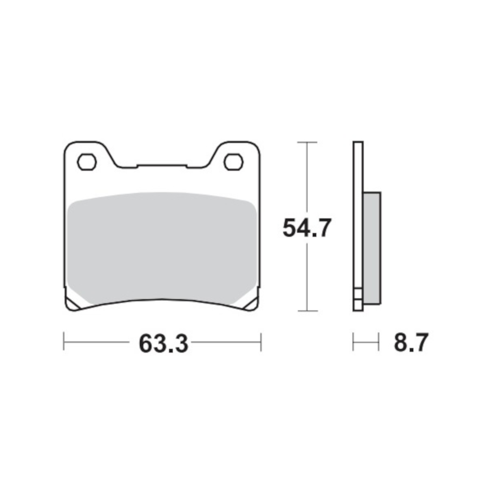 Brake Pads for YAMAHA VMAX 1200 1986-2007 Front Organic MotoMaster