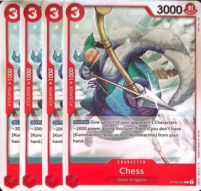 One Piece TCG - 4er Playset - OP08-005 Chess C/EN/NM