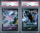 PSA 10 GEM MINT Espeon V 064/203 & Umbreon V 094/203 Pokemon SWSH Evolving Skies
