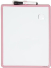 U Brands Contempo Magnetic Dry Erase Board White Board, 11  X 14  , Blush Pink Mo