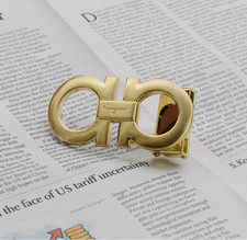 Gold Salvatore Ferragamo Classic Alloy Belt Buckle for 34-35mm belt