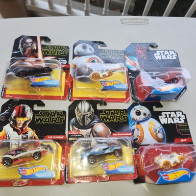 NEW Lot of 6 Star Wars Hot Wheels Cars