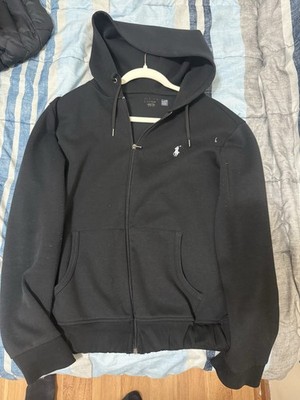 Polo Ralph Lauren Men's Black Fleece Full Zip Hoodie Sweatshirt