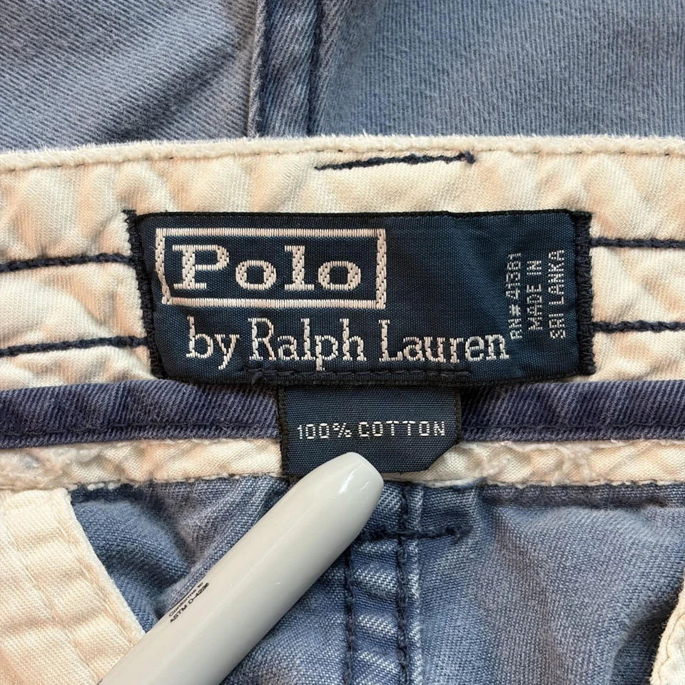 Pantalones Cortos de Carga Polo Ralph Lauren Para Hombres 34 Azul Algodón Utilitario Múltiples Bolsillos Foto 2 de 4