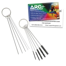 11 Piece Airbrush Spray Gun Cleaning Brush & Needle Set, Card, Clean Poker Kit