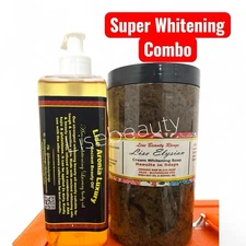 Lise Elysian Whitening Black Soap AHA 1Ltr & Aronia Luxury Body Oil 500ml 👌💯