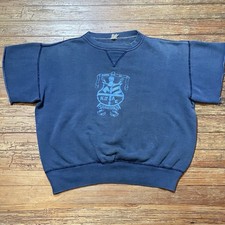 Vintage 50s Russell Fraternity Sweatshirt Single V 40s Cropped Kappa Xi Frat