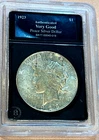 1923 AUTHENTICATED VERY GOOD PEACE SILVER DOLLAR BA17-00040-018