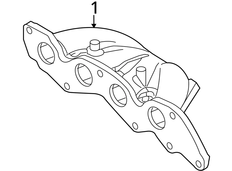 Colector de escape turbocompresor Ford Fusion 2010-2012 con turbocompresor JFY11 Foto 4 de 4