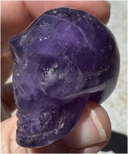 Small Grape Purple AMETHYST Crystal Skull - Divine Guidance, Meditation support