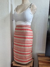 Talbots Y2k- Linen Cotton Blend, Textured Stripe Skirt Sz 10