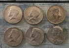 Lot Of 6 - 1965 1966 1967 Kennedy Half Dollars- (1) 1965 (1) 1966 (4) 1967