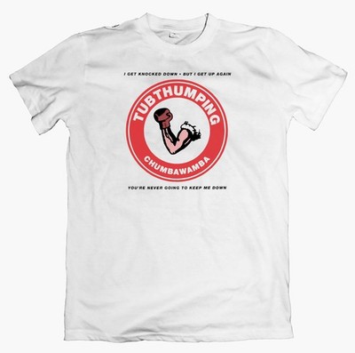 CHUMBAWAMBA Tubthumping T-Shirt, 90s Alternative Rock Band Tee Vintage Style