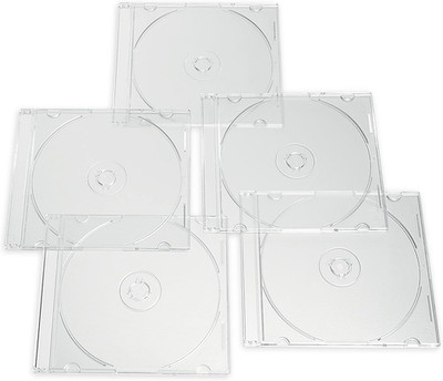 CD DVD Blu-Ray Clear Slim Jewel Cases, 5.2 Mm   25 Pack