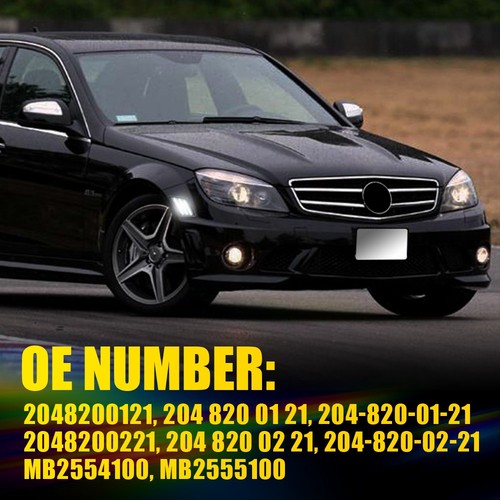 Luces LED blancas para parachoques delantero para 08-11 Mercedes Benz C250 C300 C350 - Imagen 7 de 15