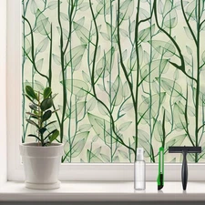 DKTIE Window Film Privacy with Installation Tools, Decorative Stained Glass W...