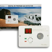 RV Propane Gas Alarm, Digital LP Gas Detector for Trailer, Motorhome,Motorcoa...