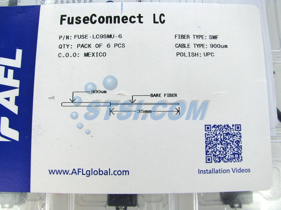 AFL FuseConnect LC SM Fiber Optic Connector, 6-Pack FUSE-LC9SMU-6 ~STSI - Image 2 of 4