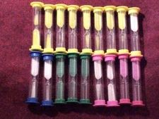 TIMERS w/SAND~18~PLAY GAMES, FAVORS, Kitchen,TIME OUTS!