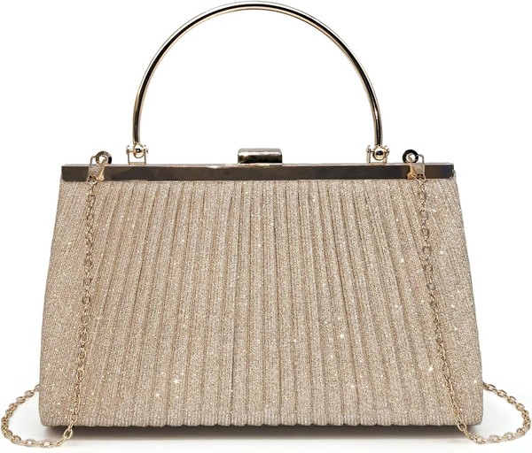 Pahajim Handtasche Damen Klein Clutch Glitzer Tasche Abendtasche Damen Elegante-image