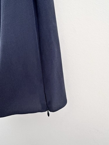 Designer Akris Punto Navy 100% Silk Sleeveless Top Blouse Size US12 F44 - Picture 4 of 7