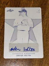 CARTER HOLTON 2020 Leaf Perfect Game BLACK GAMEDAY PLATE AUTO #1/1 VANDY, BRAVES