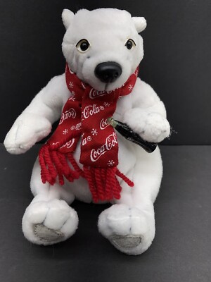 Vintage Coca-Cola Plush White Bear