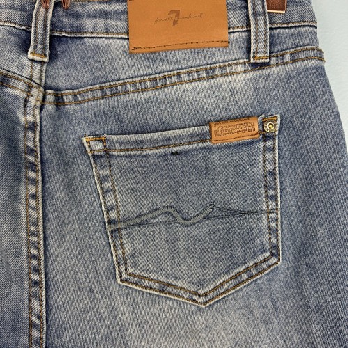 7 For All Mankind Girls Paxtyn Medium Wash Mid Rise Blue Denim Jeans Size 16 - Picture 4 of 7