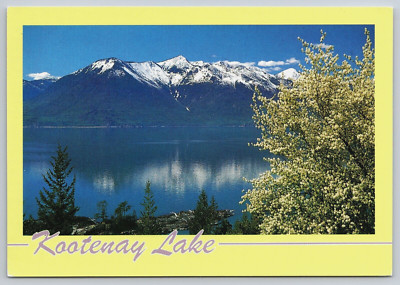 Kootenay Lake Selkirk Mountains Sanca British Columbia BC Canada Postcard B21