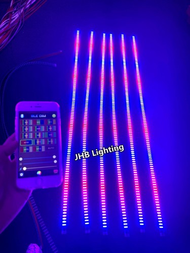 JHB 6PCS 4FT Set Brightest QUAD ROW APP Remote Chasing Flow LED Strips Lights - Imagen 13 de 22