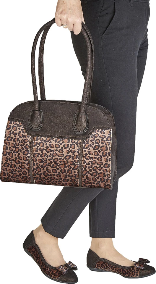Ruby Shoo MONZA Vintage LEOPARD Glitter RETRO Handbag HENKELTASCHE Rockabilly - Bild 2 von 2