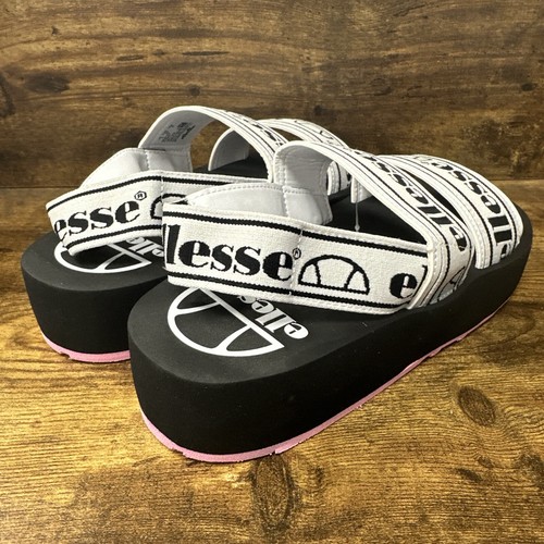 Sandalias Ellesse Giglio Text Damas Negro/Blanco Talla UK 4 #REF304 - Imagen 3 de 7