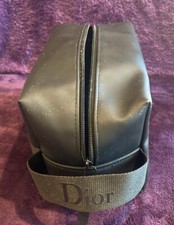 DIOR Pouch Toiletry Bag Zippered Travel Case Lined Carry Handle