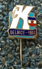DELNICE 1962. GORSKI KOTAR Croatia vintage pin badge by Kasun, antique pin, rare