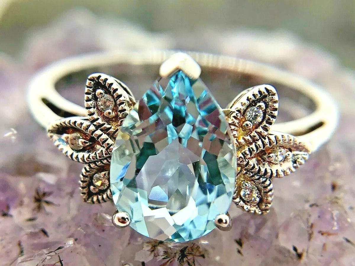 Teardrop deals gemstone ring