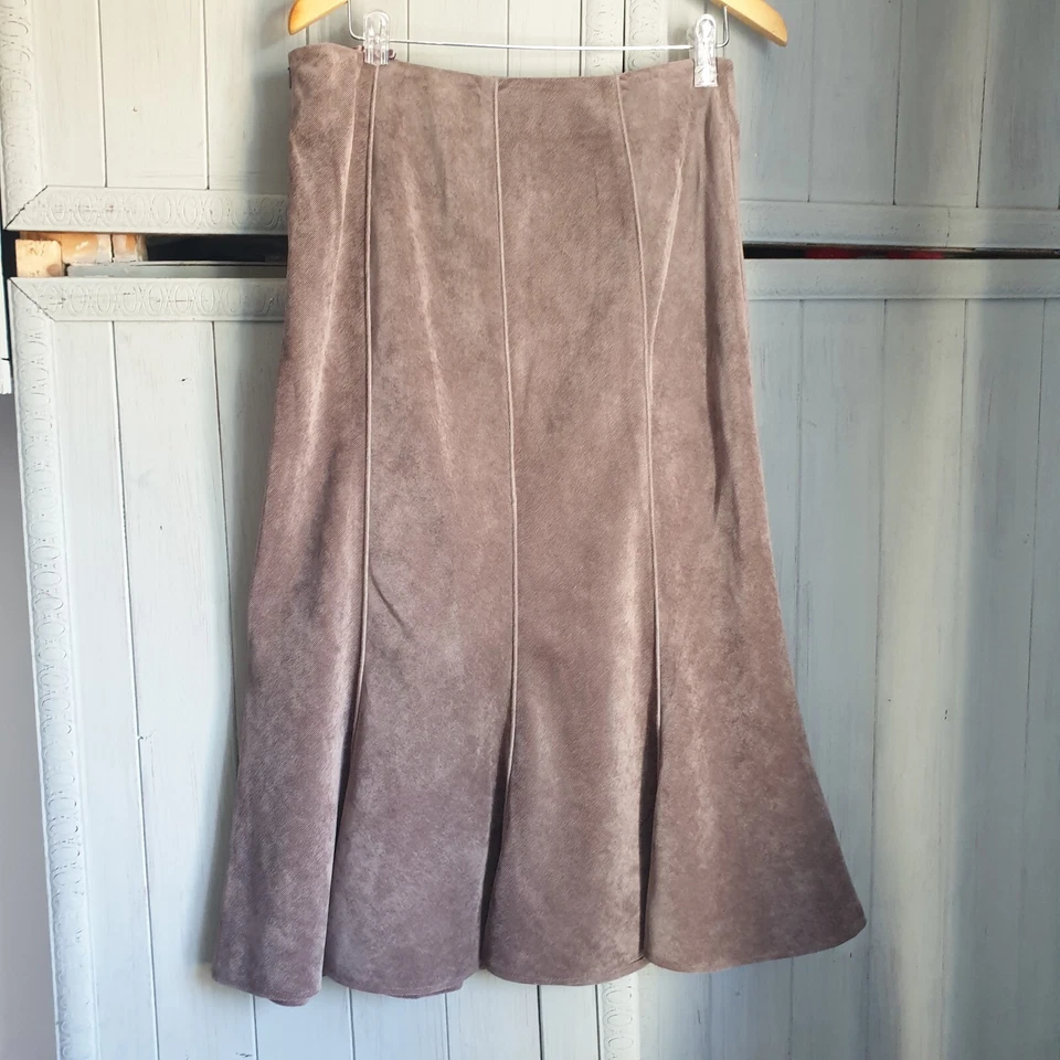 Traje CC Marrón Claro Taupe Aguja Talla 14/12 Parche Brazo Country Foto 4 de 4