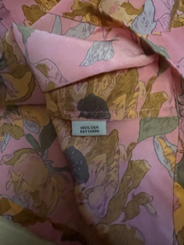 Top Cami TUCKER Seda Rosa Floral Naranja Talla M Mujer Informal AH26 Foto 3 de 3