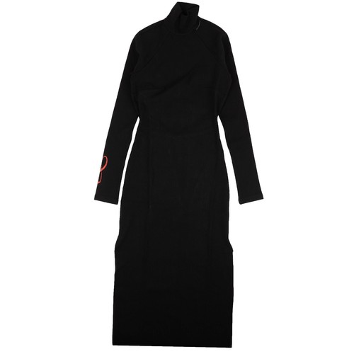 knee length dresses for ladies Black Turtleneck Bodycon Maxi Dress main image 1