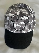 New DISNEY Mickey Mouse Embroidered Grey Camo Youth Cap Baseball Hat Adjustable
