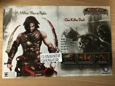 Prince of Persia Warrior Within X-Box PlayStation 2004 Game Promotional Print Ad
