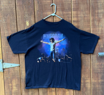Tim McGraw Concert Tee Shirt Emotional Traffic Tour 2X Black Plus