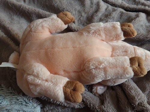 Peluche Doudou Cochon Rose Pattes Marron Nicotoy Long 32 Cm H 12 Cm (Tete) Tbe - Picture 7 of 7