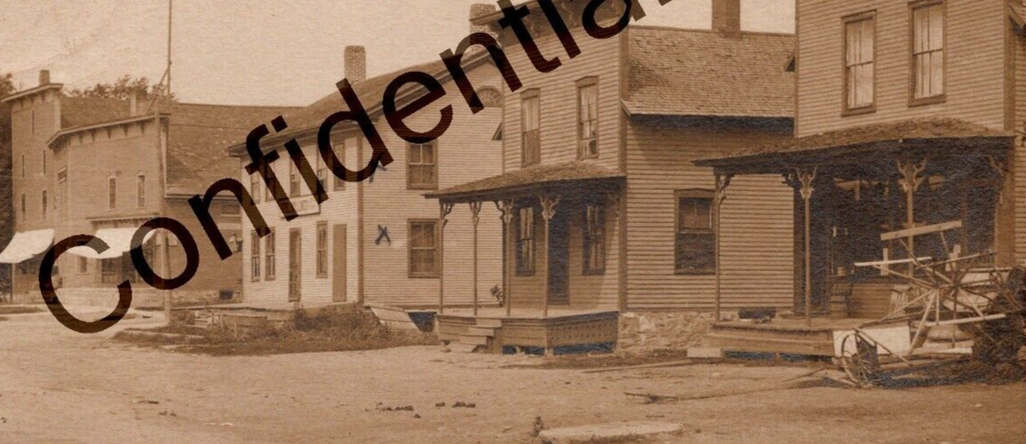 Real Photo Main Street Storefronts Hotel At Bombay New York NY RP RPPC