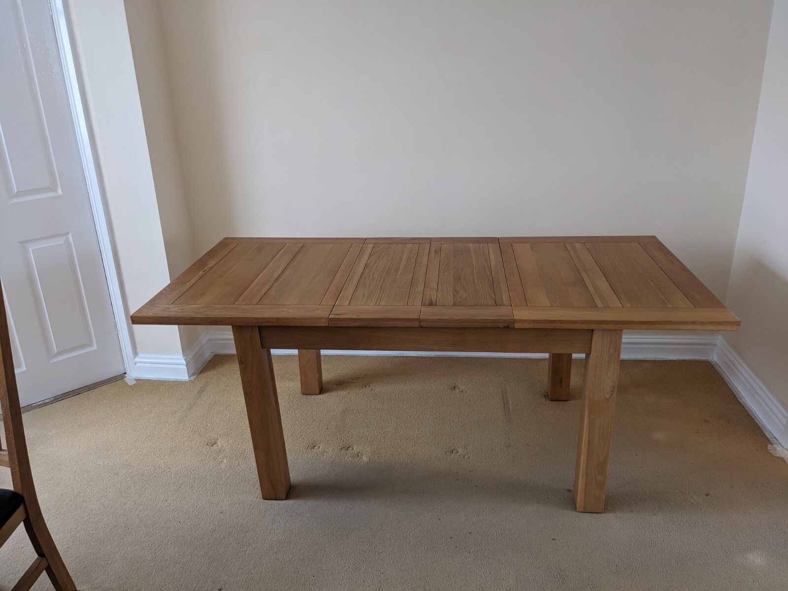 solid oak dining table and chairs eBay