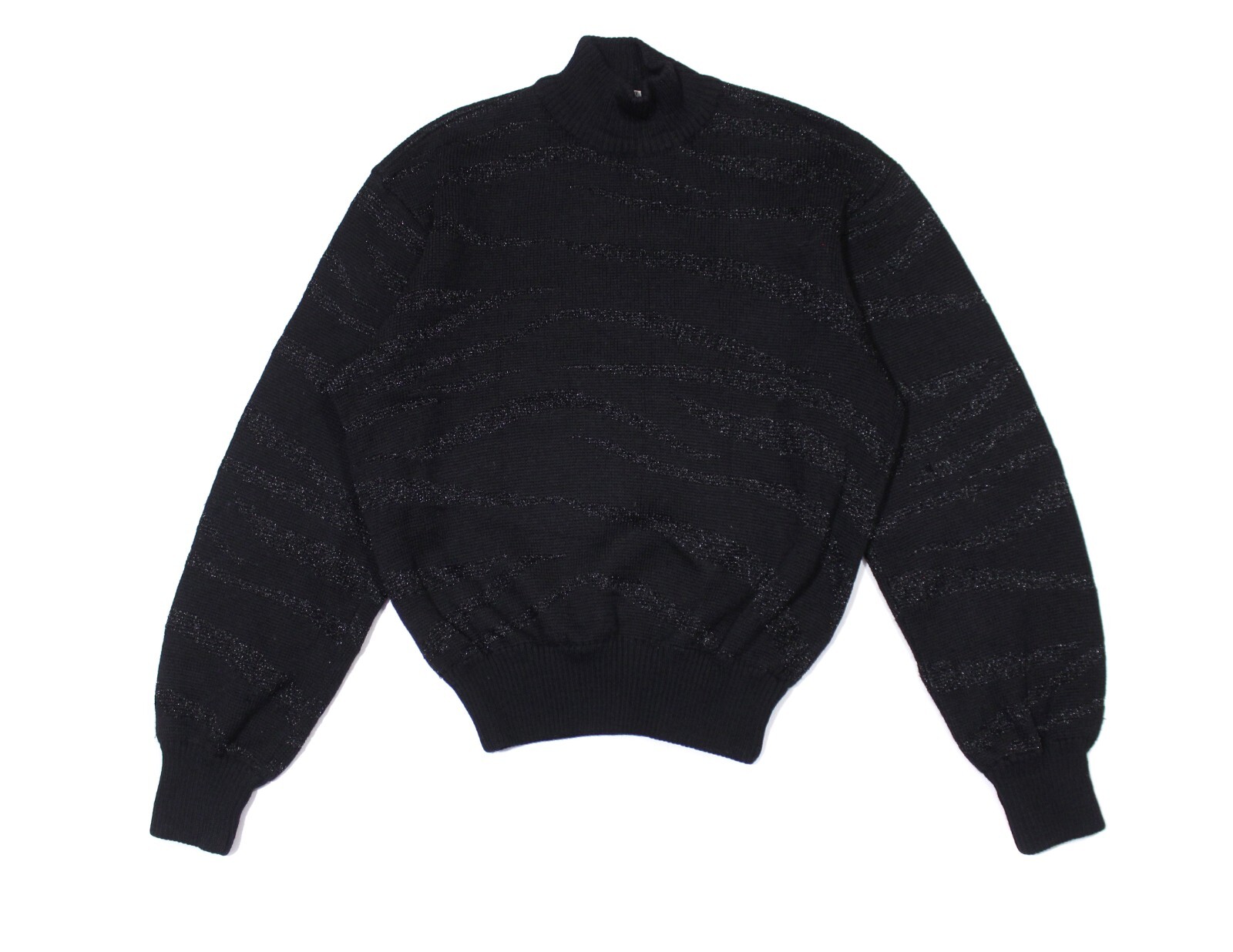 Saint Laurent Rive Gauche anni 80 "Waves" maglia elasticizzata vintage