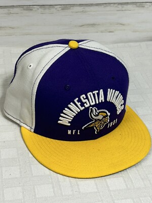 Minnesota Vikings Hat New Era 9Fifty Flat Bill Tri-Color Snapback Cap NFL jersey