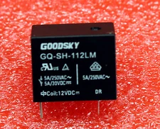 GQ-SH-112LM Goodsky 12VDC Electromechanical Power Relay New (Quantity: 1 piece)