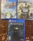 PLAYSTATION 4 GAME LOT OF 3. STEEP, INJUSTICE 2, ARMY OF TWO. UNTESTED @@@@@@@@@